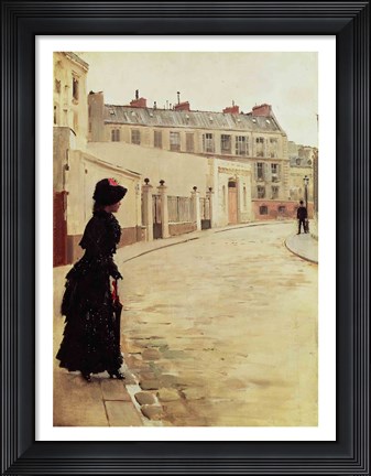 Framed Waiting, Rue de Chateaubriand, Paris Print