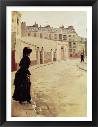 Framed Waiting, Rue de Chateaubriand, Paris Print