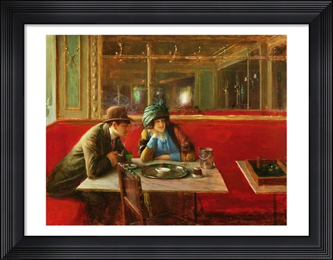 Framed At the Cafe Print
