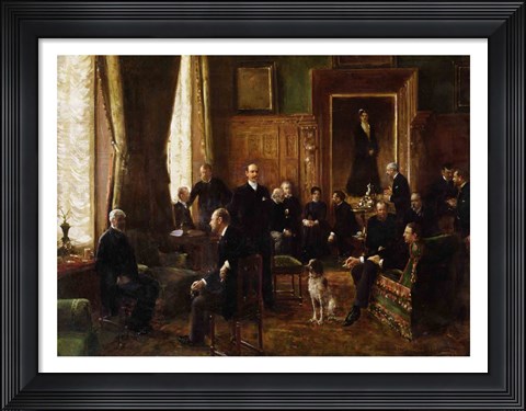 Framed Salon of the Countess Potocka, 1887 Print
