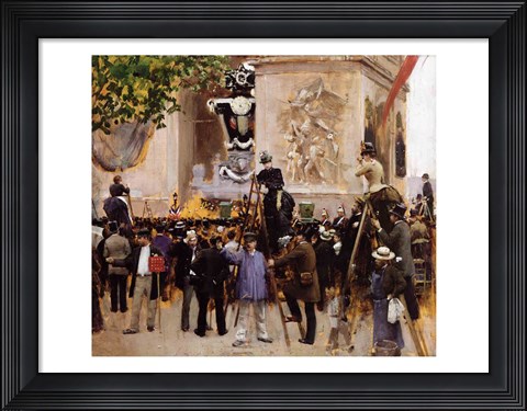 Framed Funeral of Victor Hugo Print