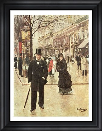Framed On the Boulevard Print