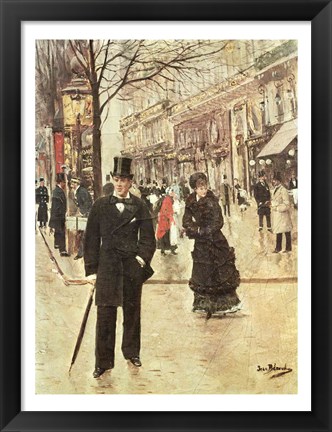 Framed On the Boulevard Print