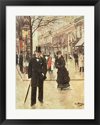 Framed On the Boulevard Print