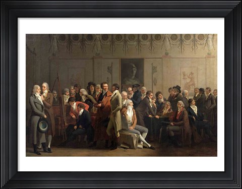Framed Reunion of Artists in the Studio of Isabey, 1798 Print