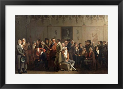 Framed Reunion of Artists in the Studio of Isabey, 1798 Print