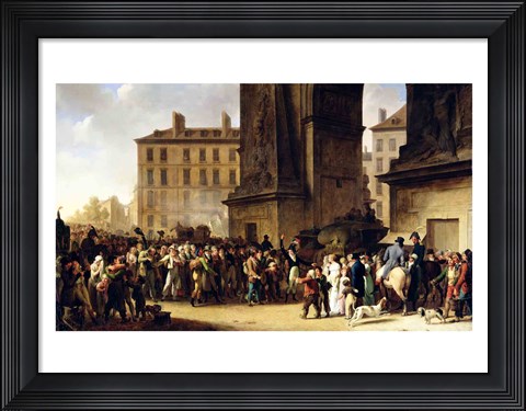 Framed Conscripts of 1807 Marching Past the Gate of Saint-Denis Print