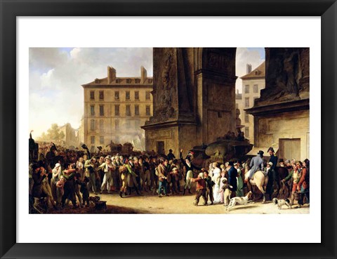 Framed Conscripts of 1807 Marching Past the Gate of Saint-Denis Print