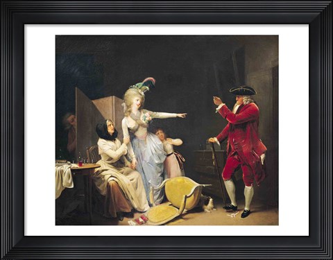 Framed Jealous Old Man, 1791 Print