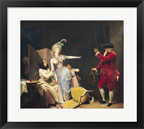 Framed Jealous Old Man, 1791 Print