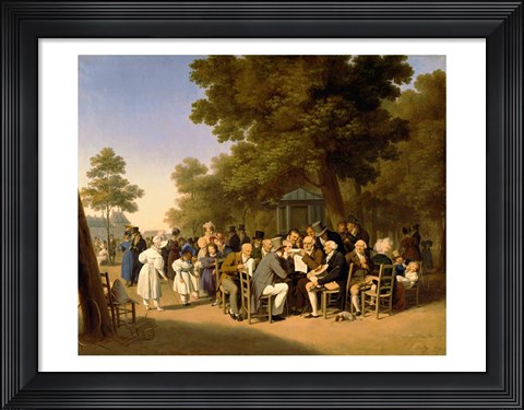 Framed Politicians in the Tuileries Gardens, 1832 Print
