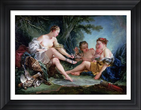 Framed Diana after the Hunt, 1745 Print