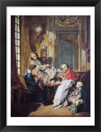 Framed Afternoon Meal, 1739 Print