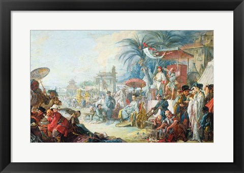 Framed Chinese Fair, c.1742 Print