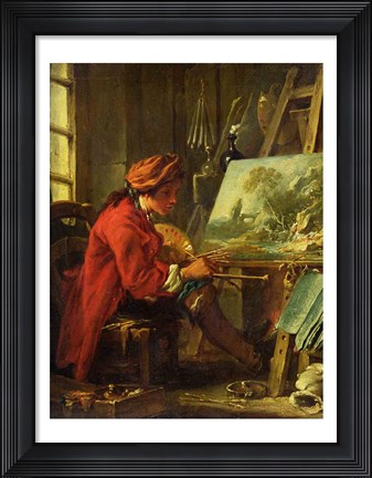 Framed Painter in his Studio Print