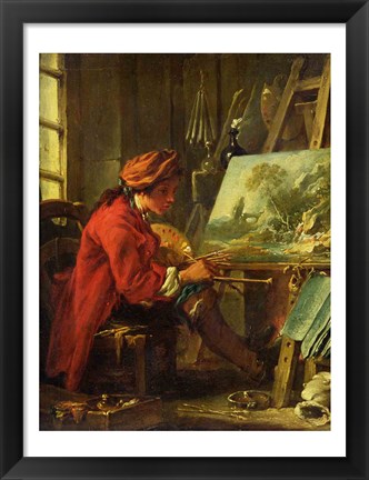 Framed Painter in his Studio Print