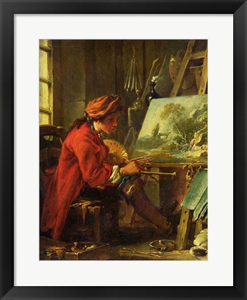 Framed Painter in his Studio Print