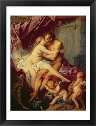 Framed Hercules and Omphale Print