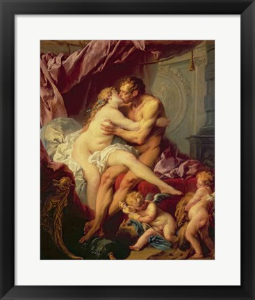 Framed Hercules and Omphale Print