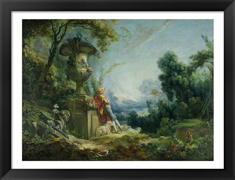 Framed Pastoral Scene Print