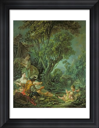 Framed Angler, 1759 Print