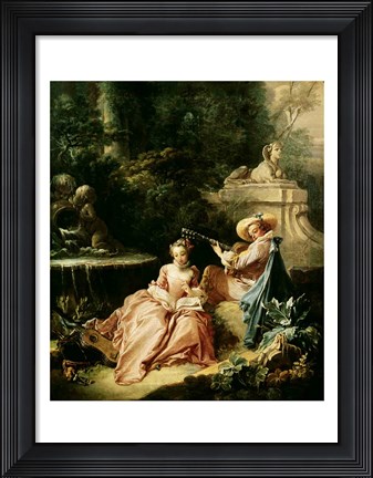 Framed Music Lesson, 1749 Print