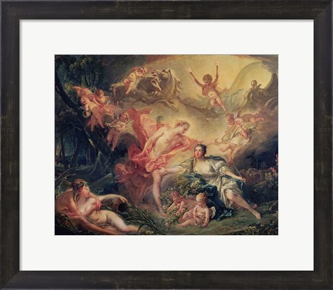 Framed Apollo Revealing his Divinity to the Shepherdess Isse, 1750 Print