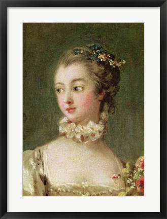 Framed Madame de Pompadour - detail Print
