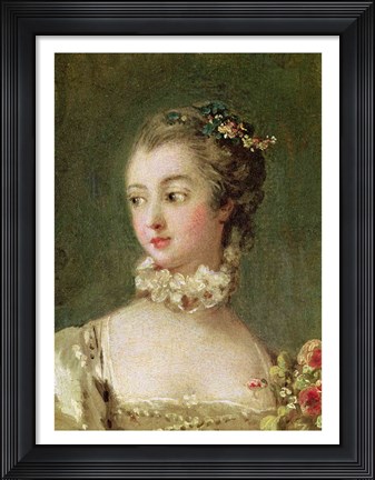 Framed Madame de Pompadour - detail Print