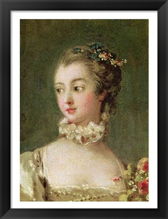 Framed Madame de Pompadour - detail Print