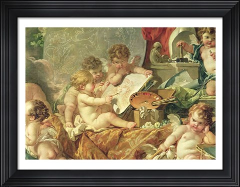 Framed Genius Teaching the Arts, 1761 - detail Print