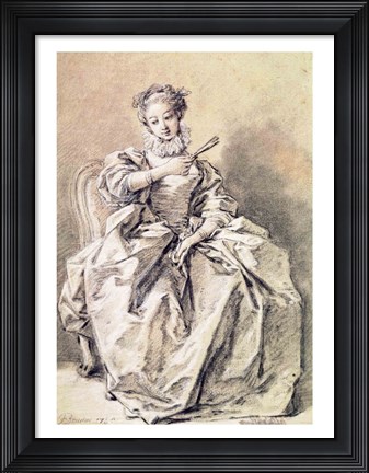 Framed Woman in Spanish Costume Print