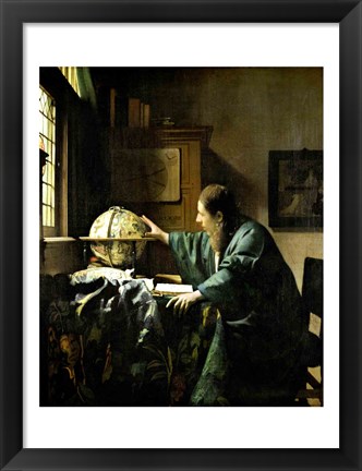 Framed Astronomer, 1668 Print