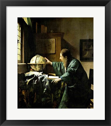 Framed Astronomer, 1668 Print