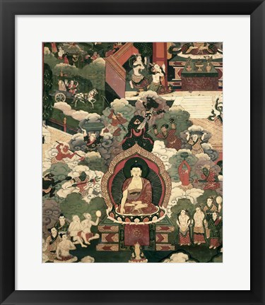 Framed Life of Buddha Sakymuni Print