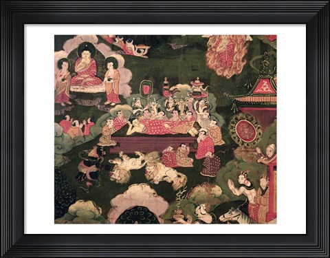 Framed Parinirvana, from &#39;The Life of Buddha Sakyamuni&#39; Print