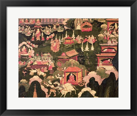 Framed Parinirvana and the Death of Buddha Print