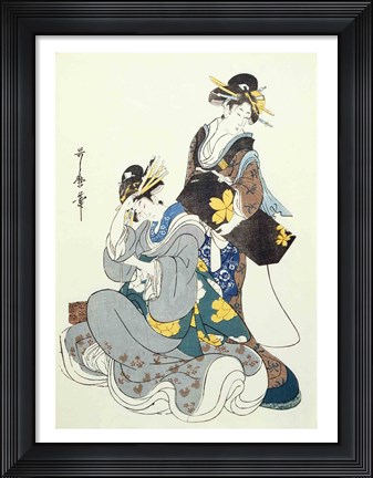 Framed Two Female Figures Print