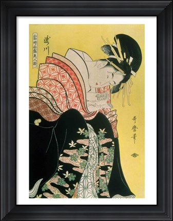 Framed Takigawa from the Tea-House, Ogi Print