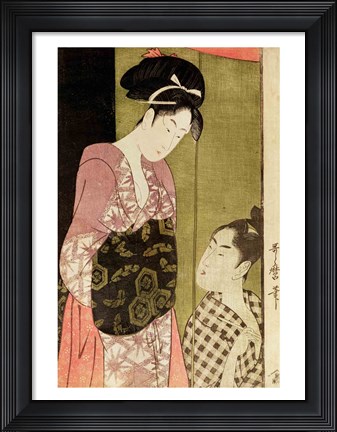 Framed Man Painting a Woman Print