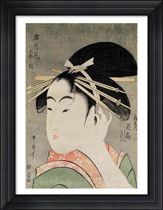 Framed Head of a Woman Print