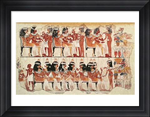 Framed Banquet scene, from Thebes Print