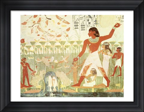 Framed Hunting and Fishing, from the Tomb of Nakht Print