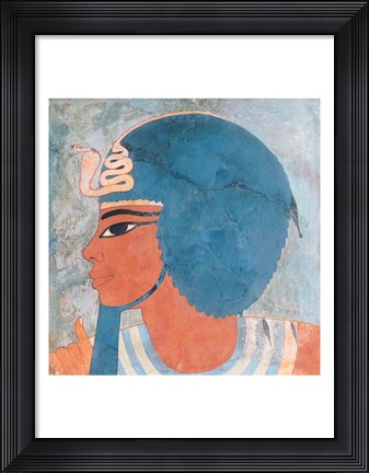 Framed Head of Amenophis III from the tomb of Onsou Print