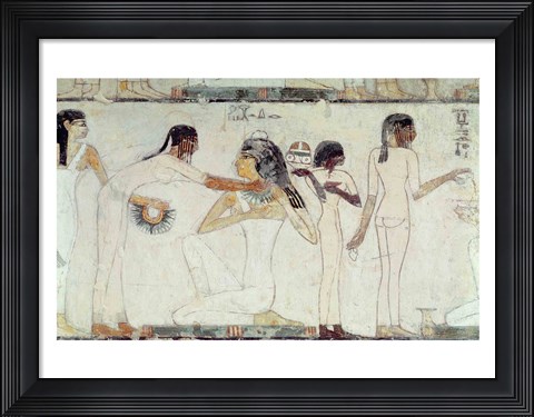 Framed Toilet of Noblewomen, from the Tomb of Rekhmire Print