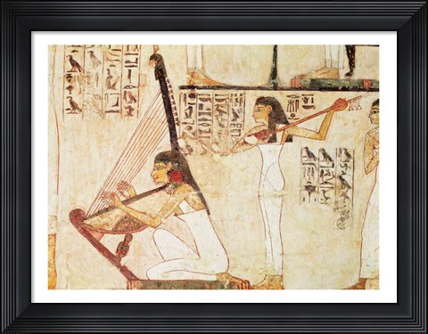 Framed Two Musicians, from the Tomb of Rekhmire Print