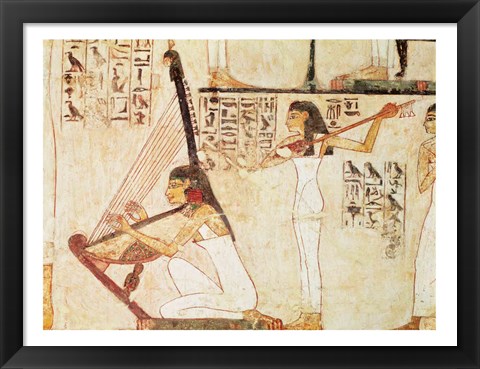 Framed Two Musicians, from the Tomb of Rekhmire Print