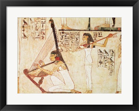 Framed Two Musicians, from the Tomb of Rekhmire Print