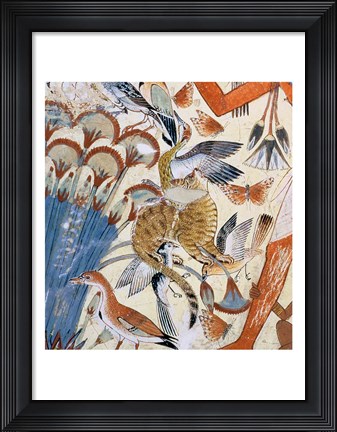 Framed Nebamun hunting in the marshes Print