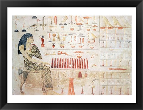 Framed Stela of Princess Nefertiabet Print